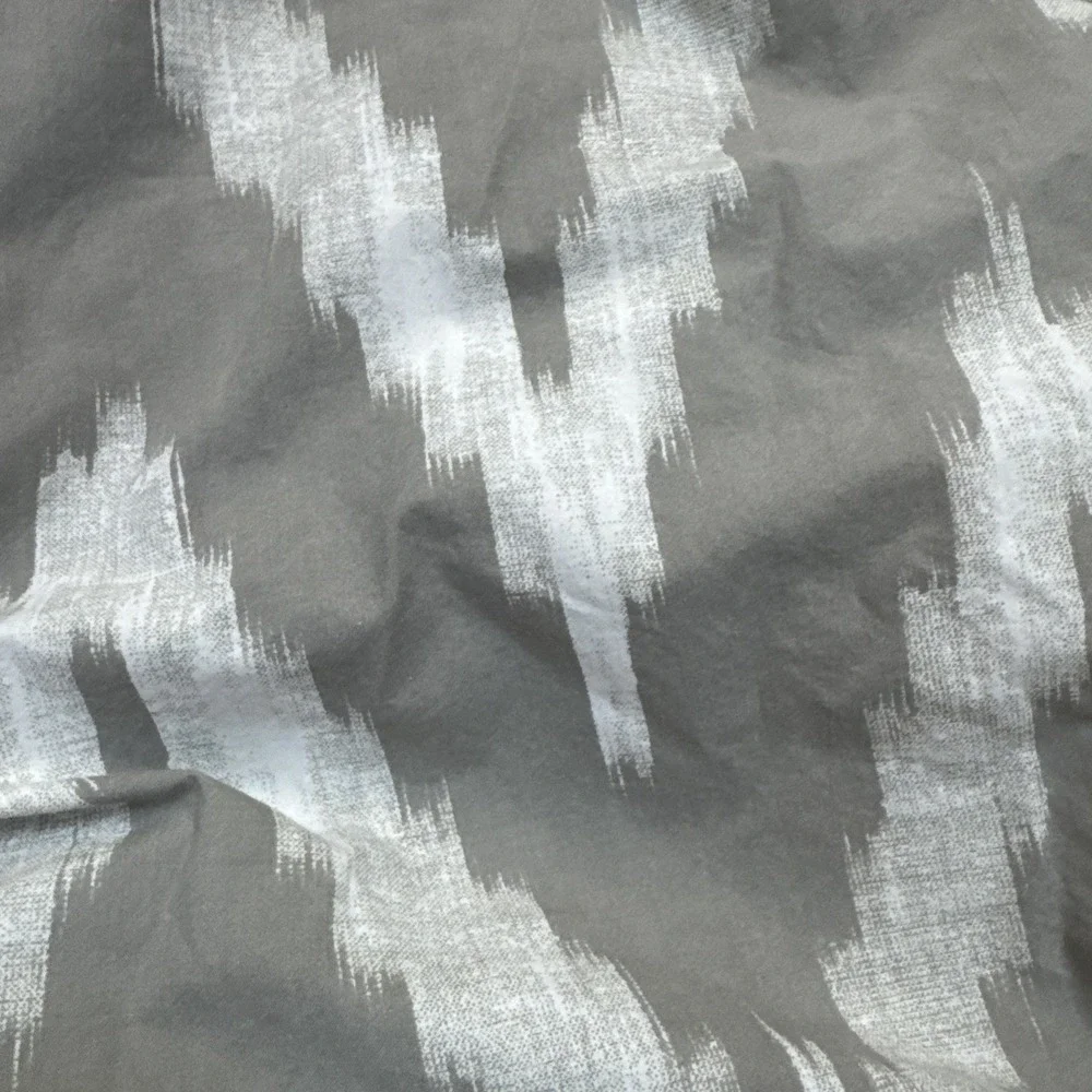 West Elm 100% Cotton Chevron Duvet Cover Only White And Gray King